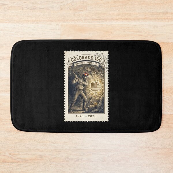 Item preview, Colorado Gold Miner 150th Anniversary - Vintage History Stamp designed and sold by G350.