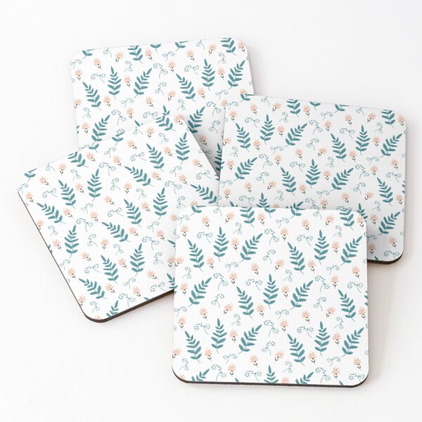 Item preview, Flowers and Ferns Pattern in White designed and sold by designsbyklm.