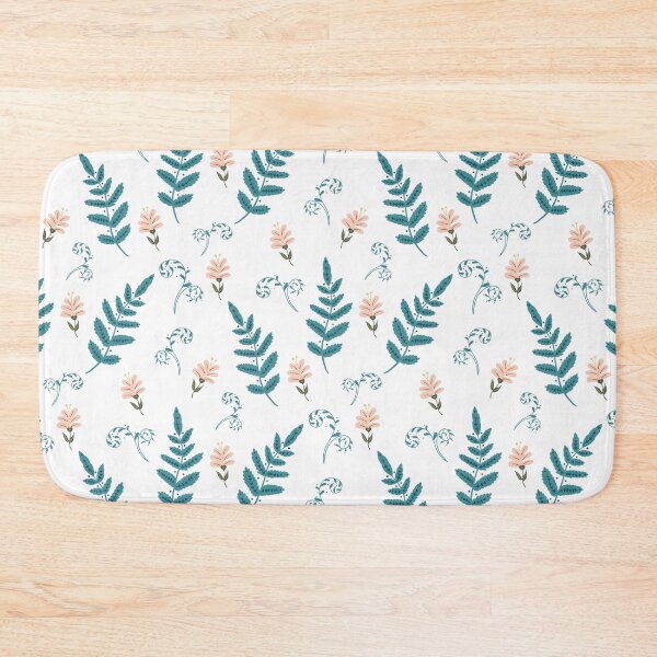 Item preview, Flowers and Ferns Pattern in White designed and sold by designsbyklm.