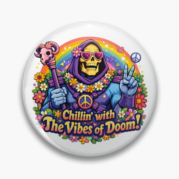 Item preview, Chillin’ with the Vibes of Doom – Peaceful Skeleton Parody Art designed and sold by Anteverse.