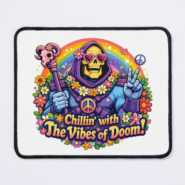 Item preview, Chillin’ with the Vibes of Doom – Peaceful Skeleton Parody Art designed and sold by Anteverse.