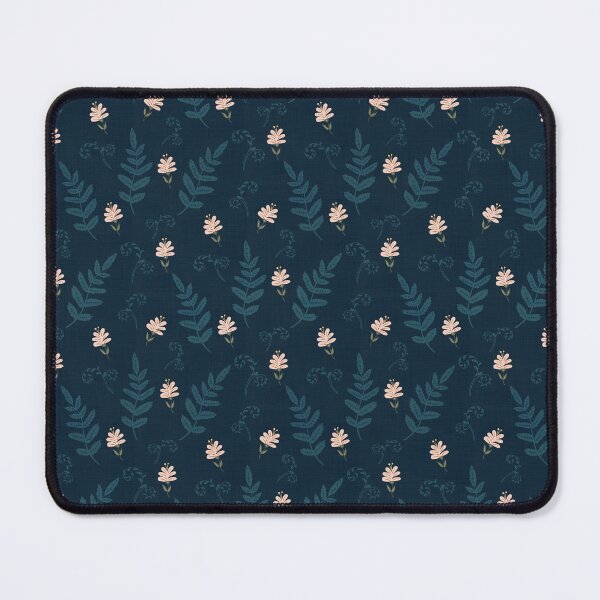 Item preview, Flowers and Ferns Pattern in Navy designed and sold by designsbyklm.
