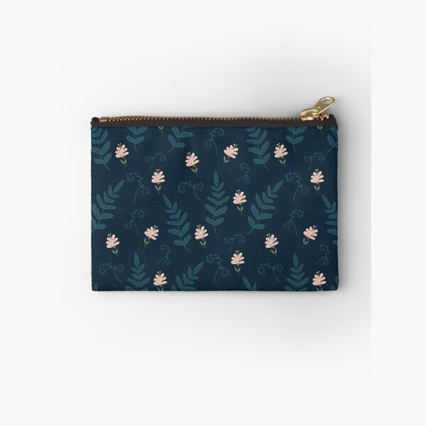 Item preview, Flowers and Ferns Pattern in Navy designed and sold by designsbyklm.