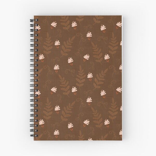 Item preview, Flowers and Ferns Pattern in Brown designed and sold by designsbyklm.