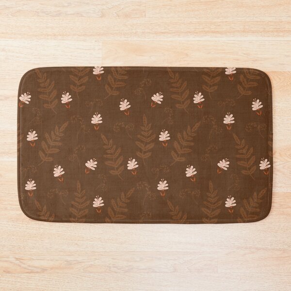 Item preview, Flowers and Ferns Pattern in Brown designed and sold by designsbyklm.