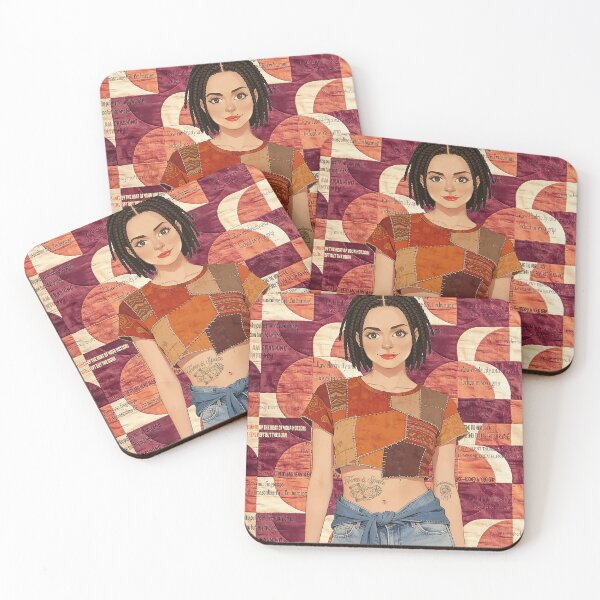 Item preview, Boho Patchwork Girl – Vintage Aesthetic Tattoos and Poetry Art designed and sold by Hen-C-Art.