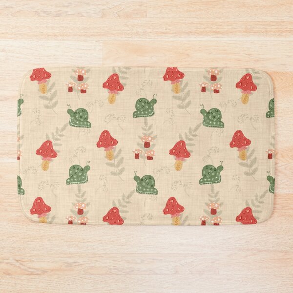 Item preview, Snails and Mushrooms Pattern in Yellow designed and sold by designsbyklm.