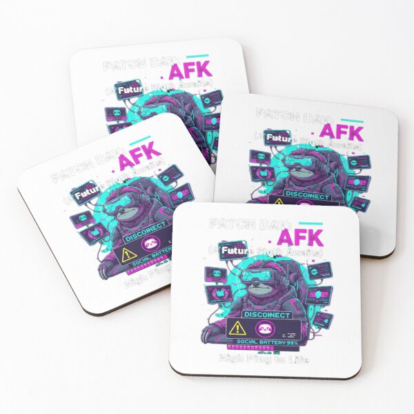 Item preview, AFK Sloth Gamer Glitch Aesthetic Patch Day High Ping designed and sold by Mental Tab Closed.