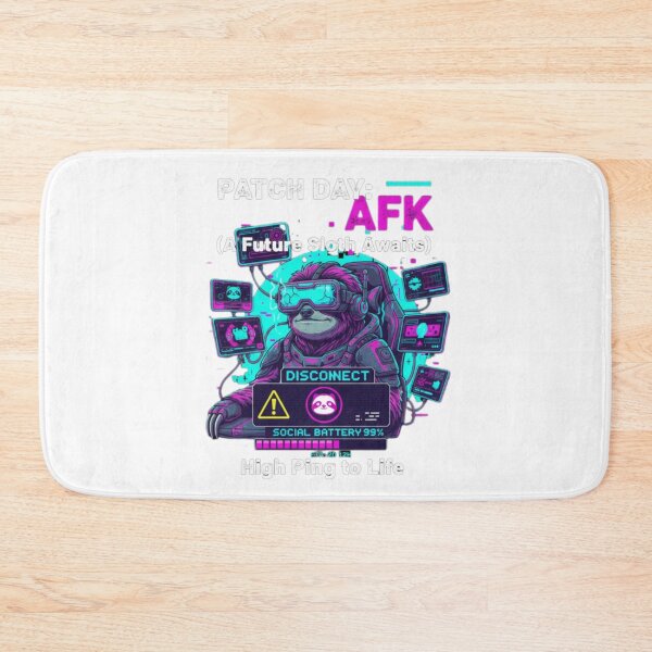 Item preview, AFK Sloth Gamer Glitch Aesthetic Patch Day High Ping designed and sold by Mental Tab Closed.