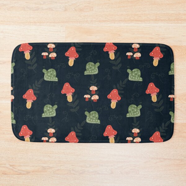 Item preview, Snails and Mushrooms Pattern in Navy designed and sold by designsbyklm.