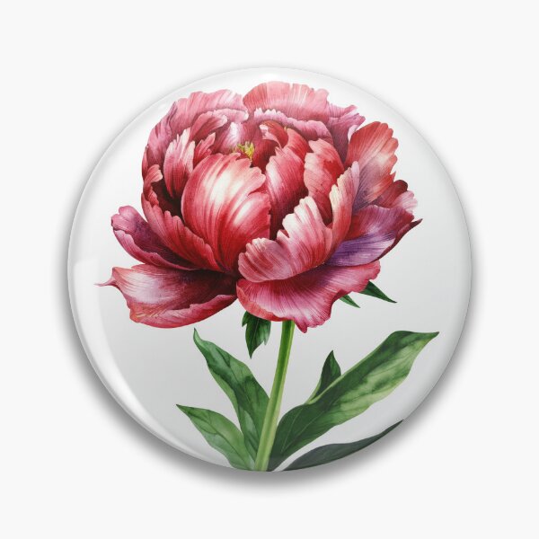 Item preview, Dark Red Peony Botanical Illustration designed and sold by Rutvain.