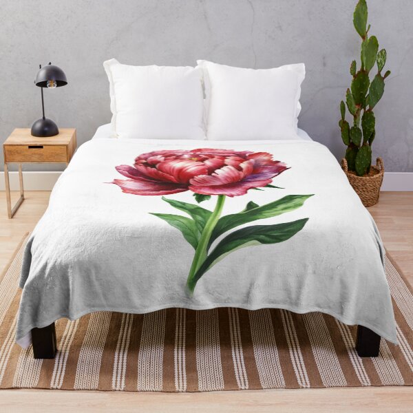 Item preview, Dark Red Peony Botanical Illustration designed and sold by Rutvain.