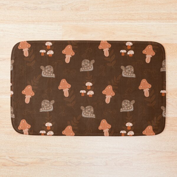 Item preview, Snails and Mushrooms Pattern in Brown designed and sold by designsbyklm.