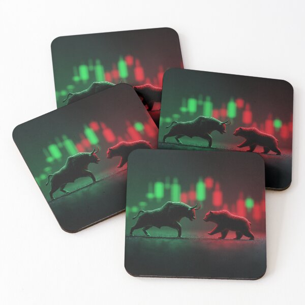 Item preview, Bull vs Bear Market Clash - Professional Trading Desk Mat designed and sold by chartlogicneo.