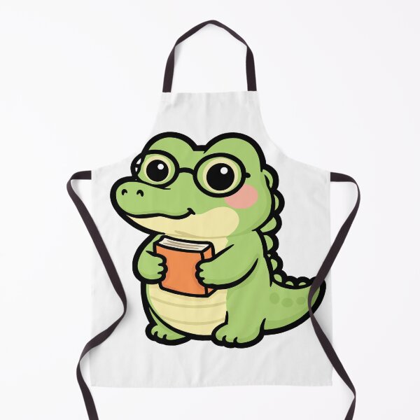 Item preview, Cute Crocodile Reading Book – Cozy Study Animal Illustration designed and sold by CozyCritterShop.
