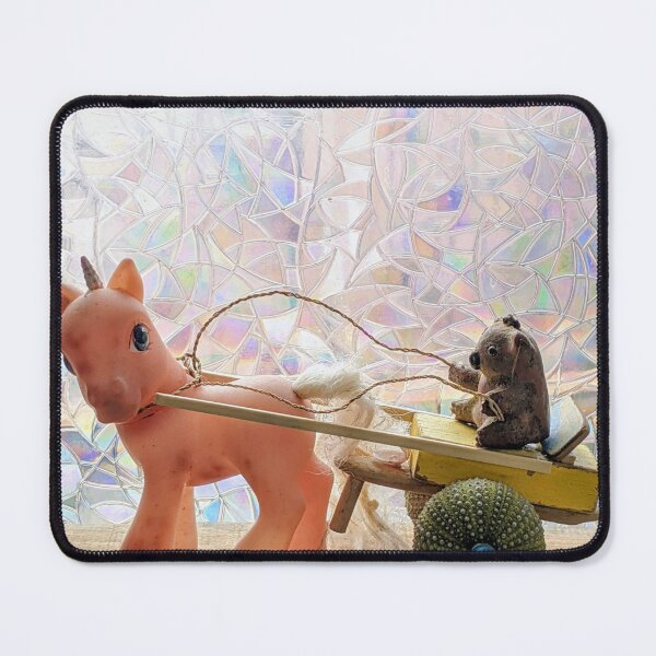 Item preview, Pink Pony, pony cart, folk sculpture, seashore art, whimsical assemblage, pink pony art, sea urchins designed and sold by aeolia.