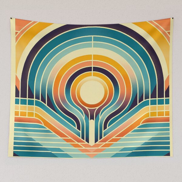Item preview, Retro Geometric Sunburst Arches designed and sold by InkSmithery.