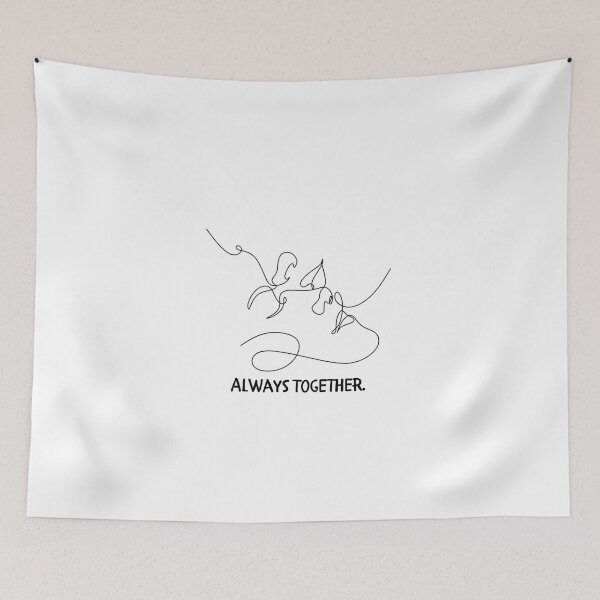 Item preview, Always Together - Minimalist One Line Art Couple designed and sold by LoraDesign98.