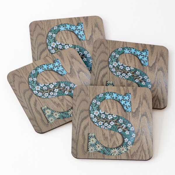 Item preview, S letter with flowers  designed and sold by Matt Starr Fine Art .