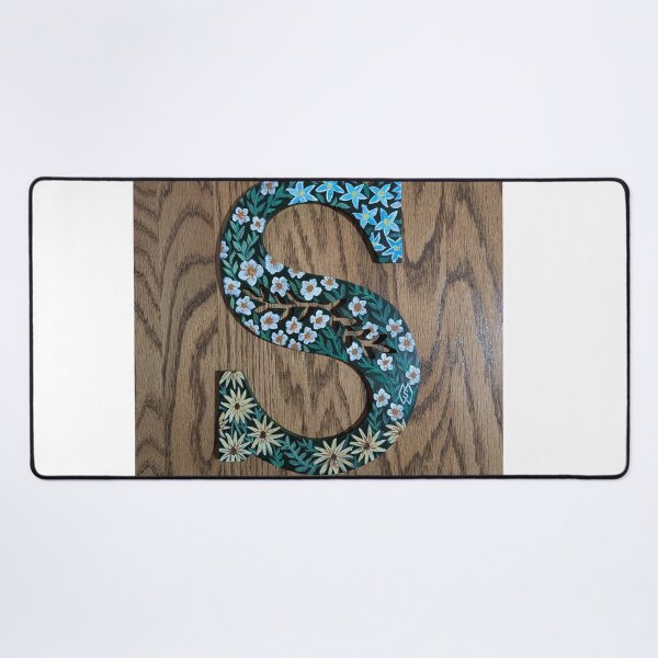 Item preview, S letter with flowers designed and sold by Matt Starr Fine Art .