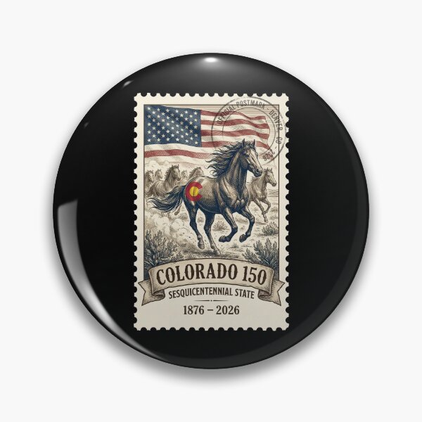 Item preview, Wild Horses of Colorado 150th Anniversary - Mustang Stamp designed and sold by G350.