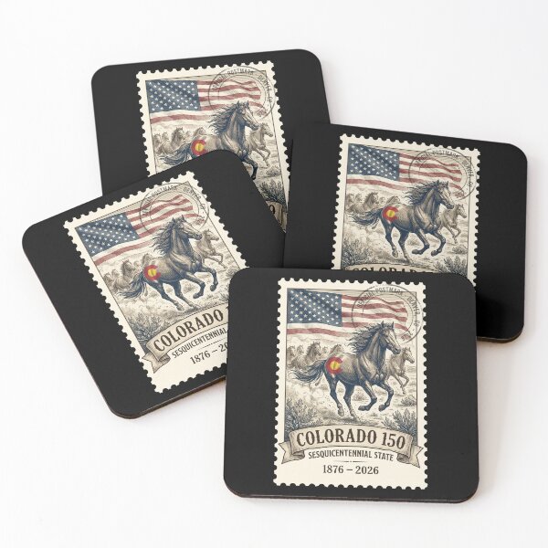 Item preview, Wild Horses of Colorado 150th Anniversary - Mustang Stamp designed and sold by G350.