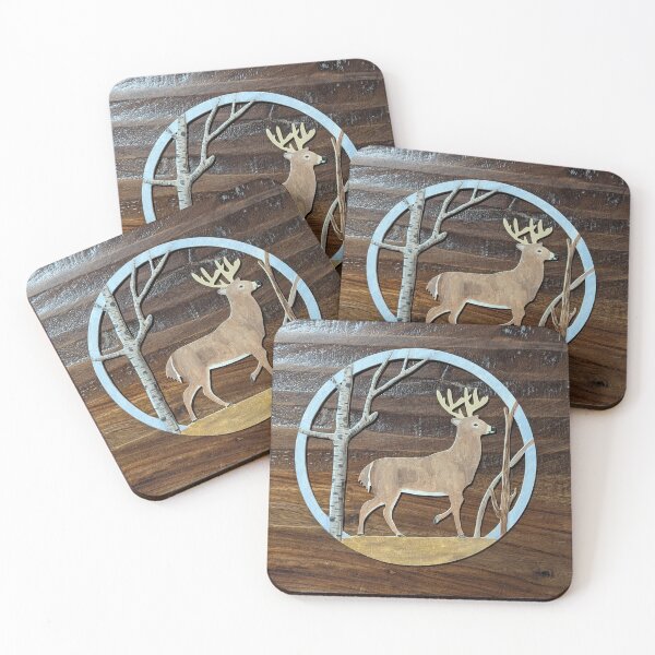 Item preview, Whitetail buck at the birch tree  designed and sold by Matt Starr Fine Art .