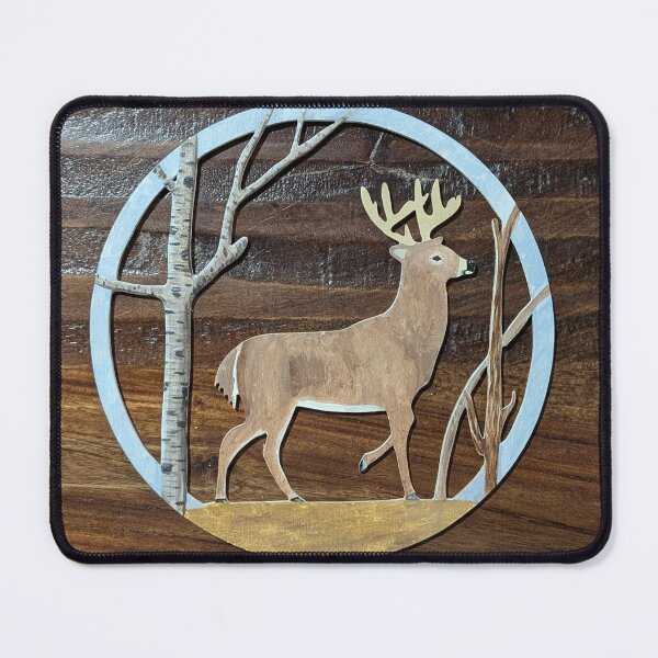 Item preview, Whitetail buck at the birch tree designed and sold by Matt Starr Fine Art .