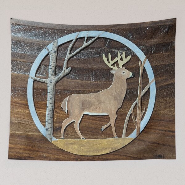 Item preview, Whitetail buck at the birch tree  designed and sold by Matt Starr Fine Art .