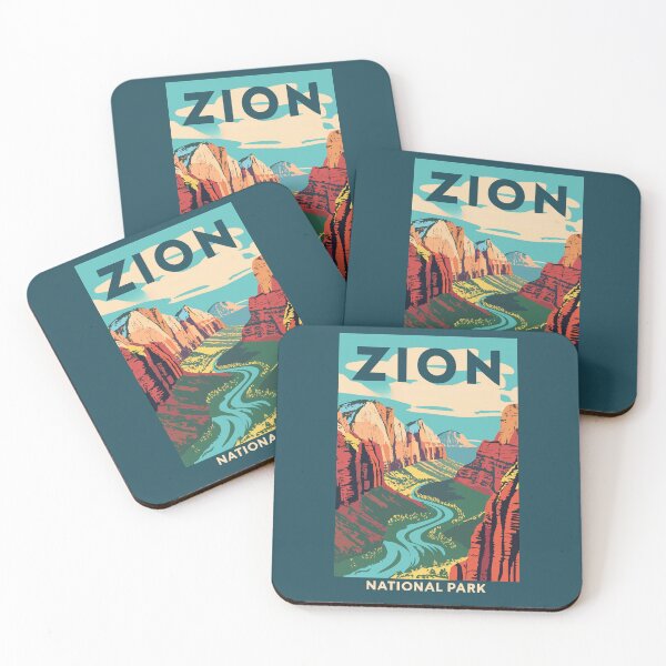 Item preview, A Vintage Travel Art of the Zion National Park - Utah - US  designed and sold by GoodOldVintage.