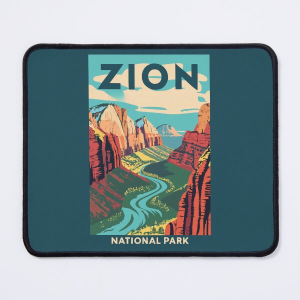 Item preview, A Vintage Travel Art of the Zion National Park - Utah - US  designed and sold by GoodOldVintage.