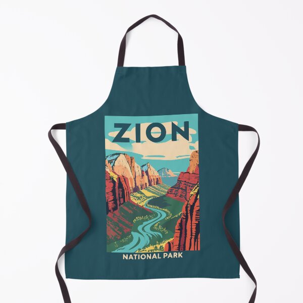 Item preview, A Vintage Travel Art of the Zion National Park - Utah - US designed and sold by GoodOldVintage.
