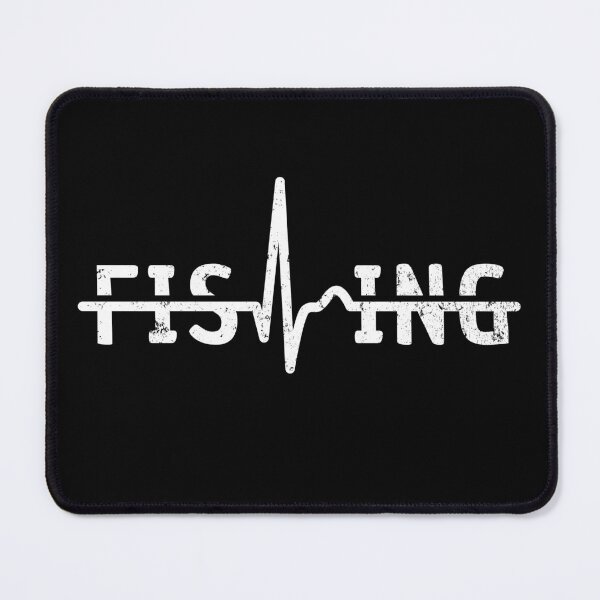 Item preview, Angler heart curve - pulse with ECG - fishing designed and sold by Halfstone.