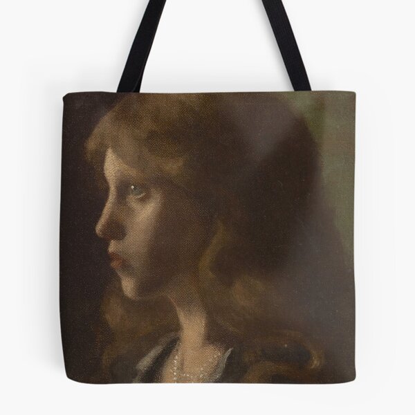 Item preview, Girl’s Head Turned Left by Gustav Klimt: Vintage Portrait Fine Art Print designed and sold by artofuniverse.