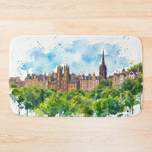 Item preview, Edinburgh Skyline, Watercolour Painting designed and sold by davidelder.