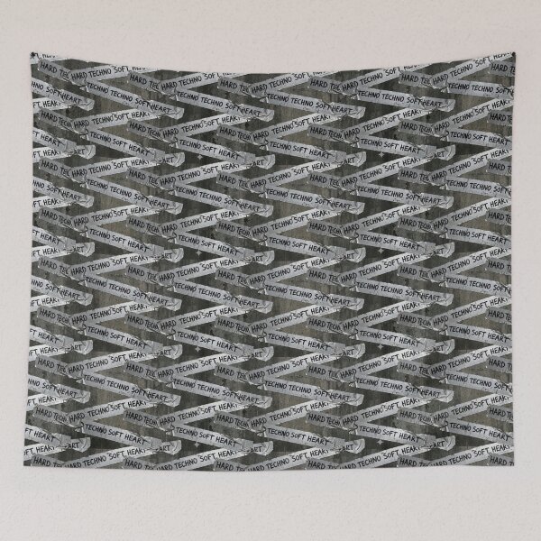 Item preview, Hard Techno Soft Heart Industrial Duct Tape Pattern designed and sold by RaveNamaste.