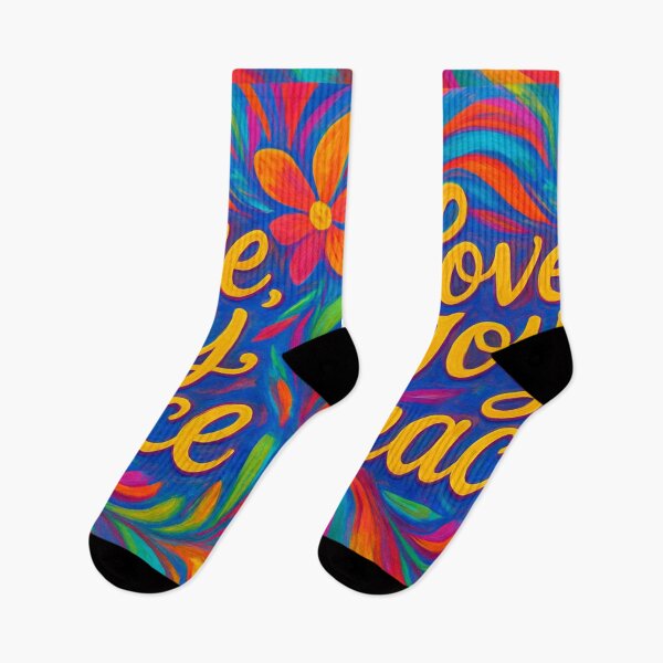 Item preview, A graphic promoting world peace, love, and joy. designed and sold by Knock on my door.