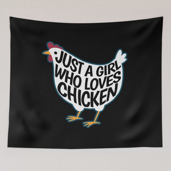 Item preview, Just a girl who likes chicken - gift designed and sold by Halfstone.