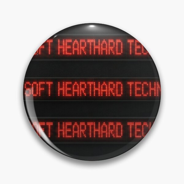Item preview, Hard Techno Soft Heart Red LED Scrolling Text Pattern designed and sold by RaveNamaste.