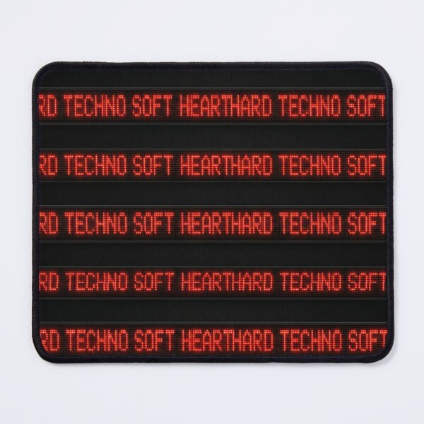 Item preview, Hard Techno Soft Heart Red LED Scrolling Text Pattern designed and sold by RaveNamaste.