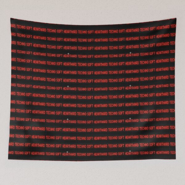 Item preview, Hard Techno Soft Heart Red LED Scrolling Text Pattern designed and sold by RaveNamaste.