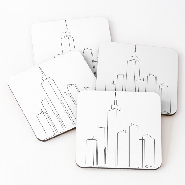 Item preview, City Skyline Continuous One Line Art designed and sold by Obibobishop.
