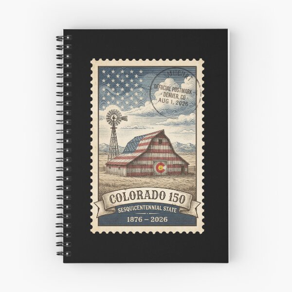 Item preview, Patriotic Colorado Barn 150th Anniversary - Vintage Farm Stamp designed and sold by G350.