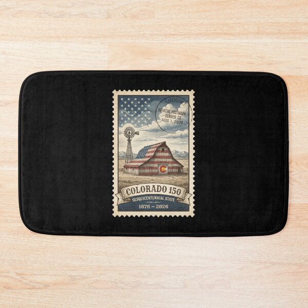 Item preview, Patriotic Colorado Barn 150th Anniversary - Vintage Farm Stamp designed and sold by G350.