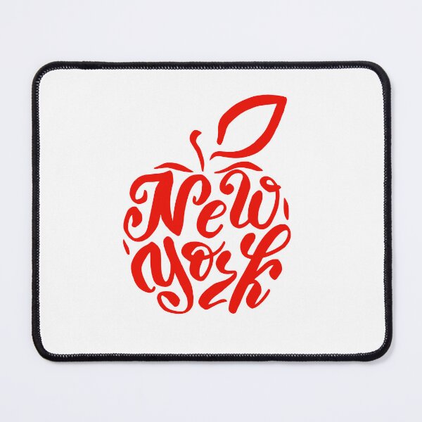 Item preview, New York Hand Drawn Red Apple Calligram designed and sold by shpolka.