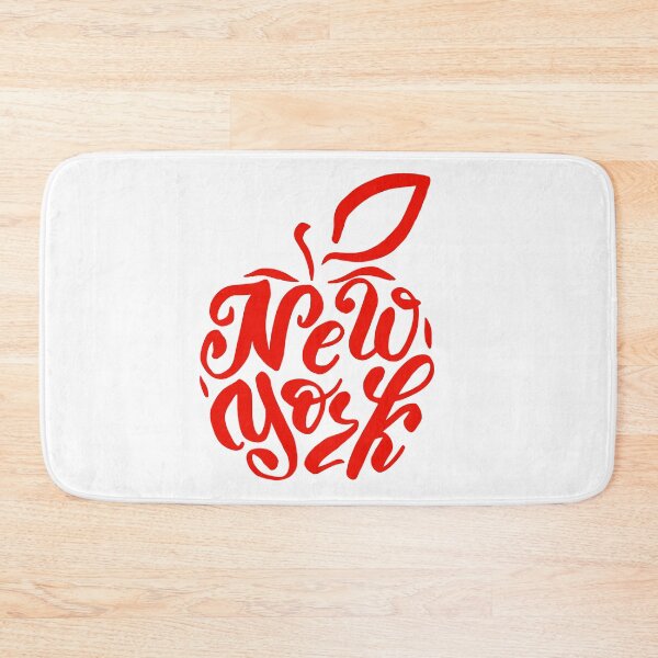 Item preview, New York Hand Drawn Red Apple Calligram designed and sold by shpolka.