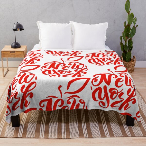 Item preview, New York Hand Drawn Red Apple Calligram designed and sold by shpolka.