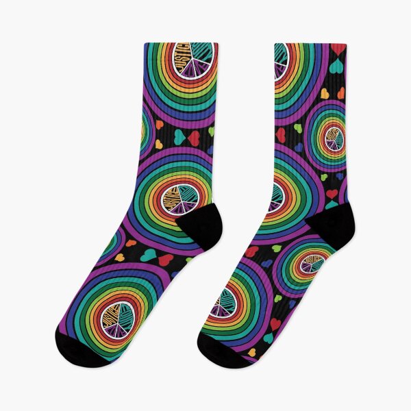 Item preview, Rainbow Peace Love Justice Equity on Black designed and sold by Digitalmyth's Designs.