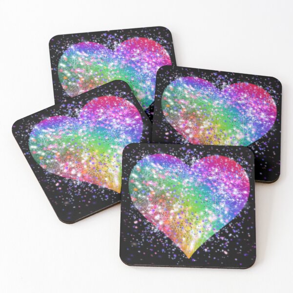Item preview, Sparkling rainbow glittery heart , pretty glowing valentine heart, graffiti heart designed and sold by hollycooper.
