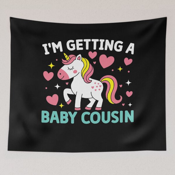 Item preview, Baby Cousin Announcement Cute Unicorn designed and sold by KroghDs.